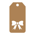 Bow Gift Tag SVG design for Cricut, Silhouette, laser cutting, vinyl, sublimation, gift tags, and craft projects.