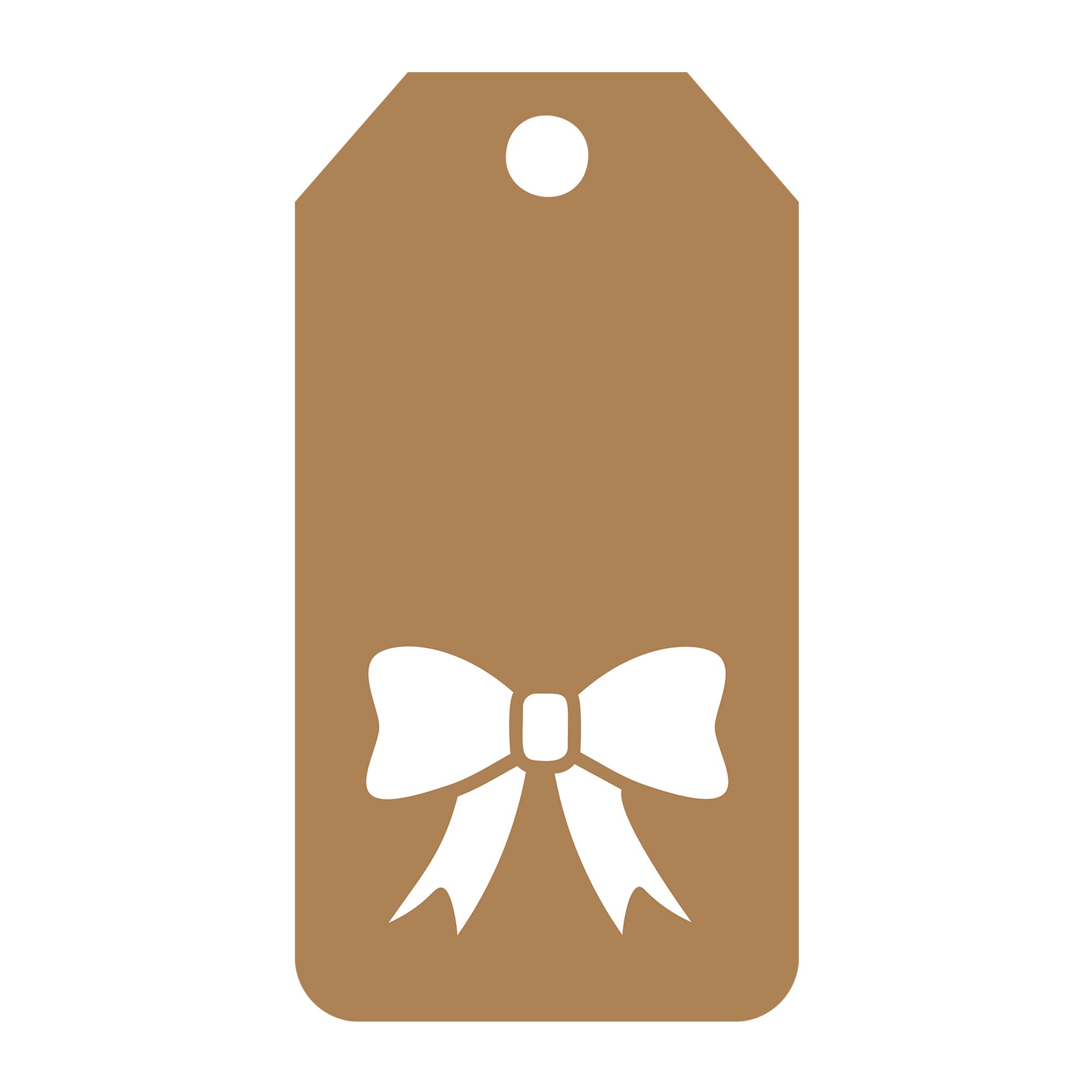 Bow Gift Tag SVG design for Cricut, Silhouette, laser cutting, vinyl, sublimation, gift tags, and craft projects.