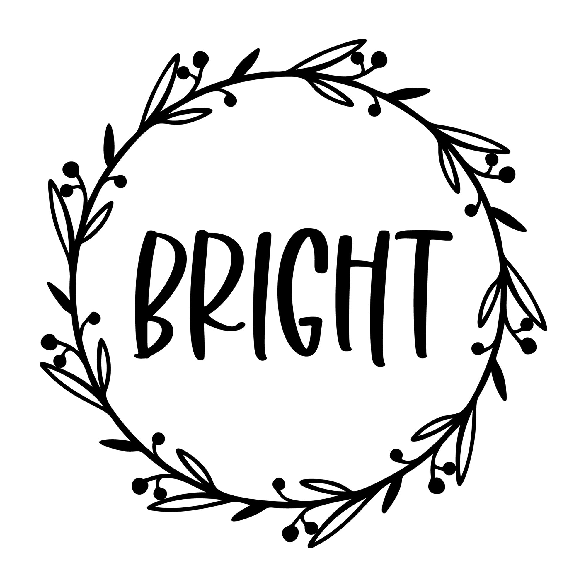 Bright SVG design for Cricut, Silhouette, laser cutting, vinyl, sublimation, and Christmas craft projects.