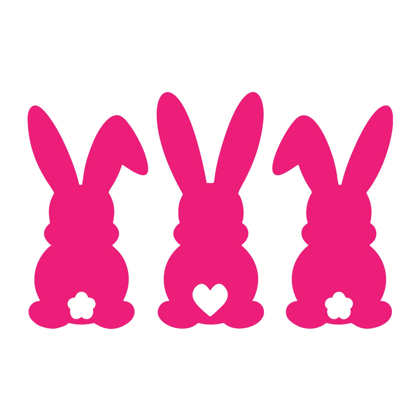 Bunnies SVG design for Cricut, Silhouette, laser cutting and Easter crafts.