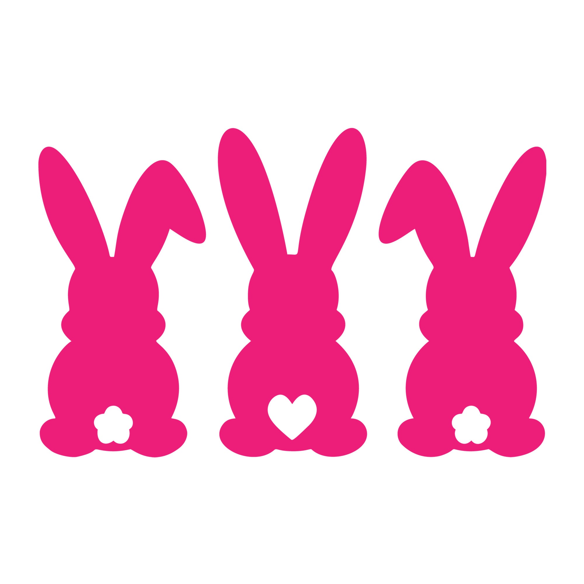 Bunnies SVG design for Cricut, Silhouette, laser cutting and Easter crafts.
