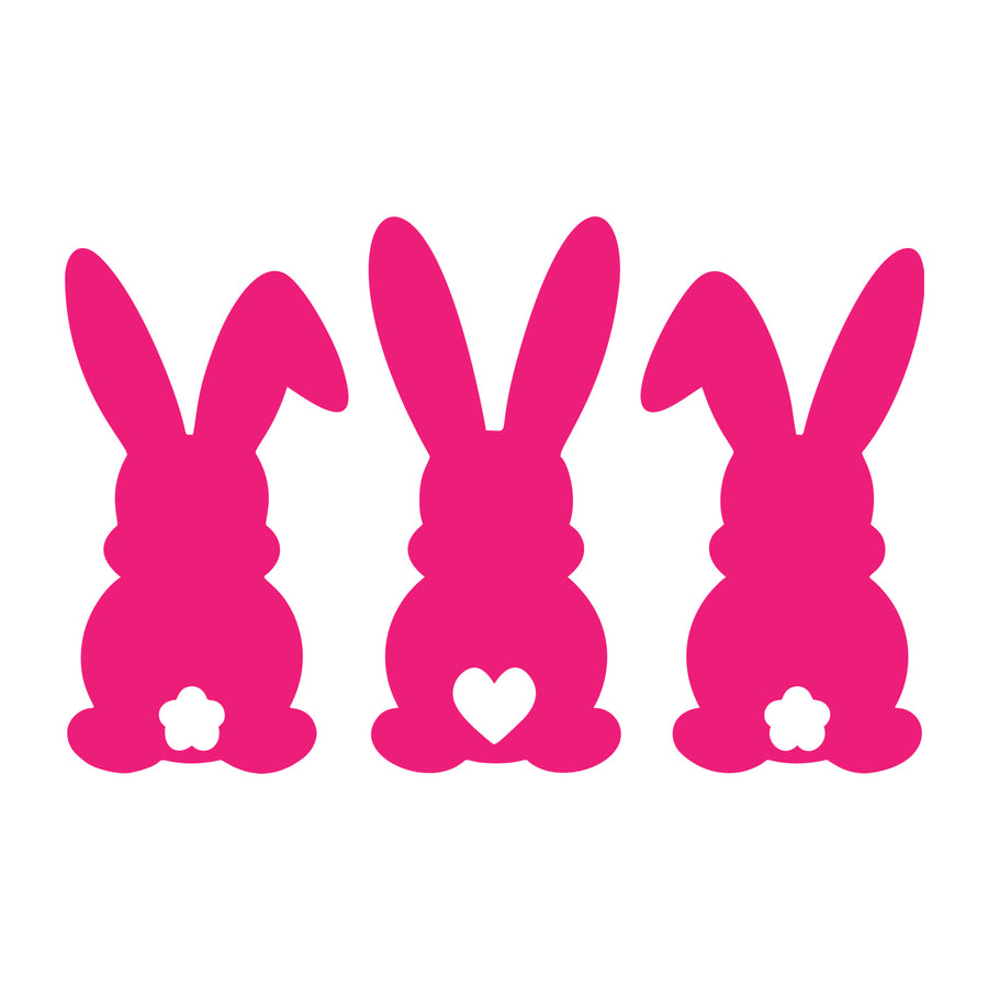 Bunnies SVG design for Cricut, Silhouette, laser cutting and Easter crafts.
