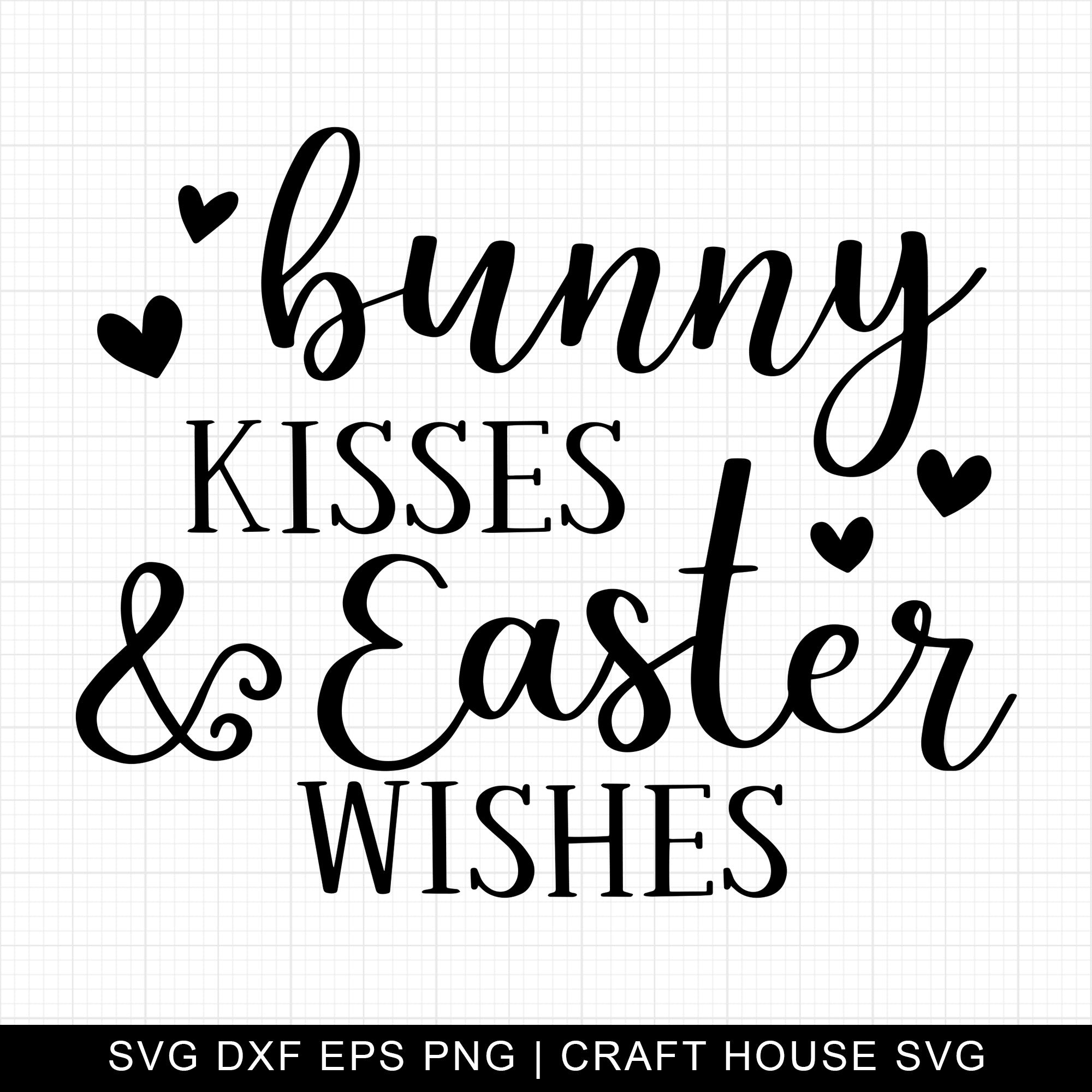 Bunny Kisses And Easter Wishes SVG | M9F1