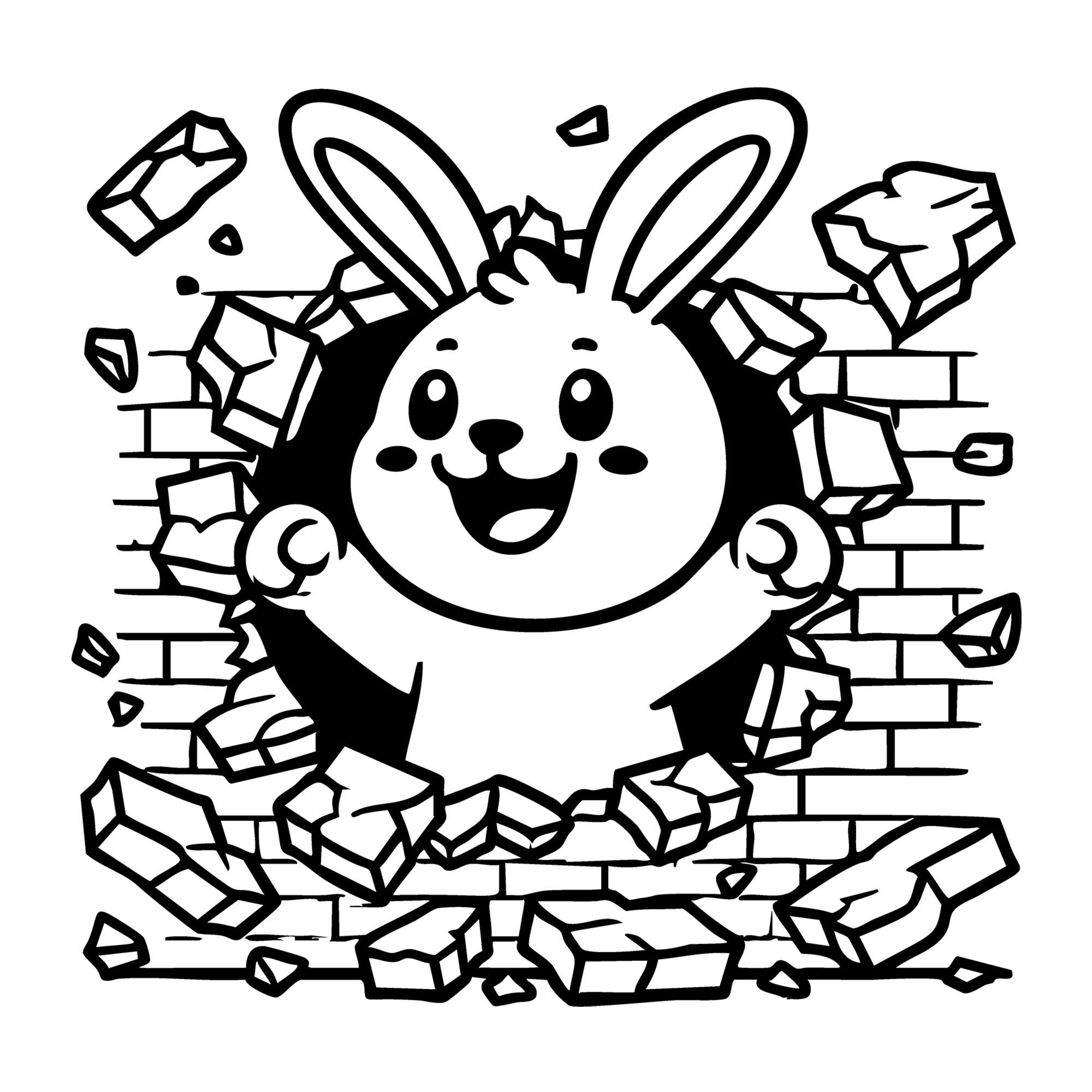 Bunny SVG for Cricut, Silhouette, laser cutting, vinyl, sublimation, animal crafts, decals, shirts, and DIY craft projects.