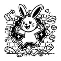 Bunny SVG for Cricut, Silhouette, laser cutting, vinyl, sublimation, animal crafts, decals, shirts, and DIY craft projects.