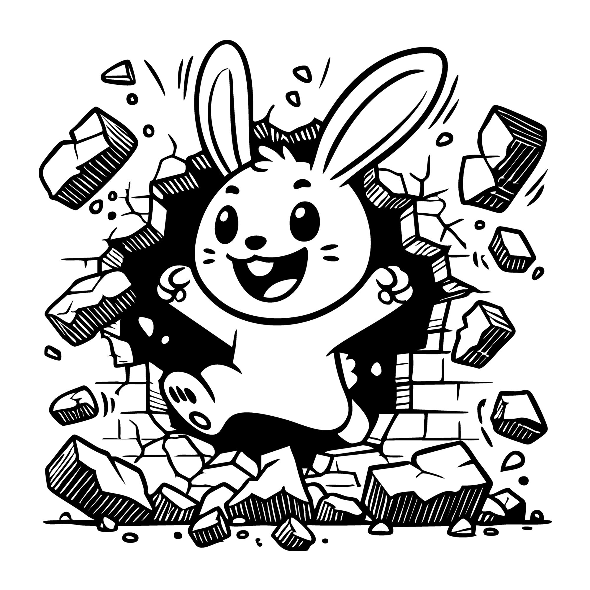 Bunny SVG for Cricut, Silhouette, laser cutting, vinyl, sublimation, animal crafts, decals, shirts, and DIY craft projects.