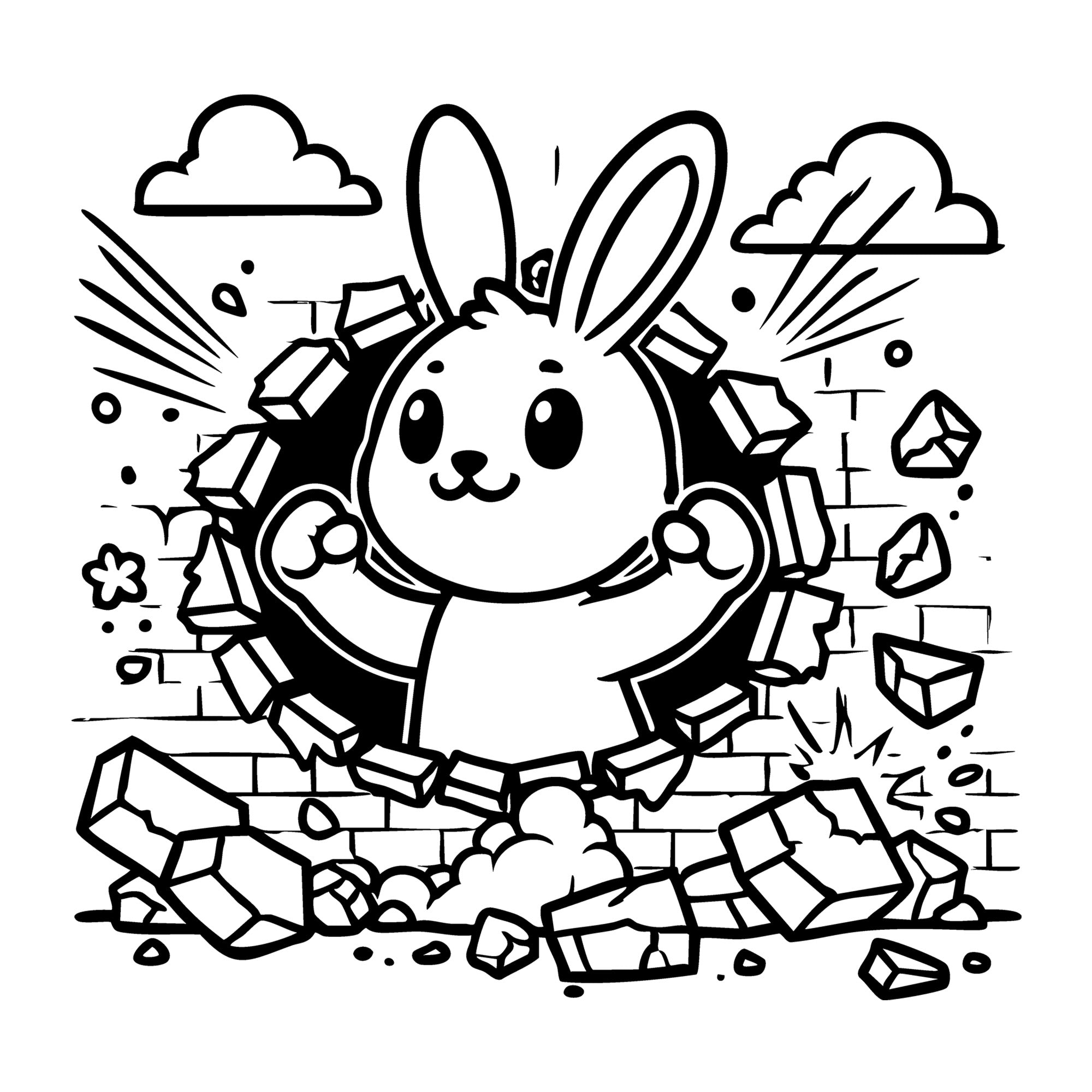 Bunny SVG for Cricut, Silhouette, laser cutting, vinyl, sublimation, animal crafts, decals, shirts, and DIY craft projects.