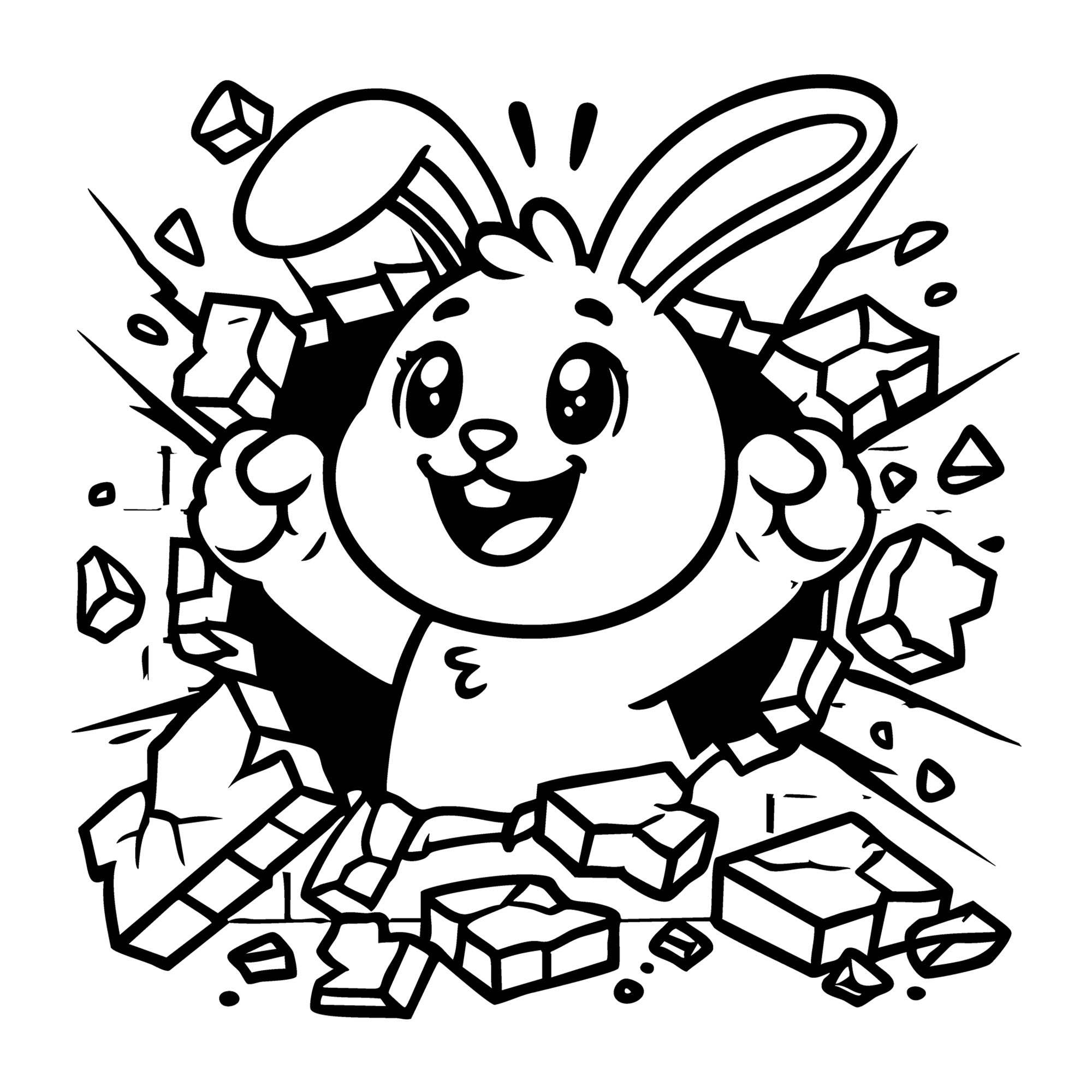 Bunny SVG for Cricut, Silhouette, laser cutting, vinyl, sublimation, animal crafts, decals, shirts, and DIY craft projects.