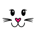 Bunny Face SVG design for Cricut, Silhouette, laser cutting, vinyl, sublimation, Easter crafts, and DIY projects.