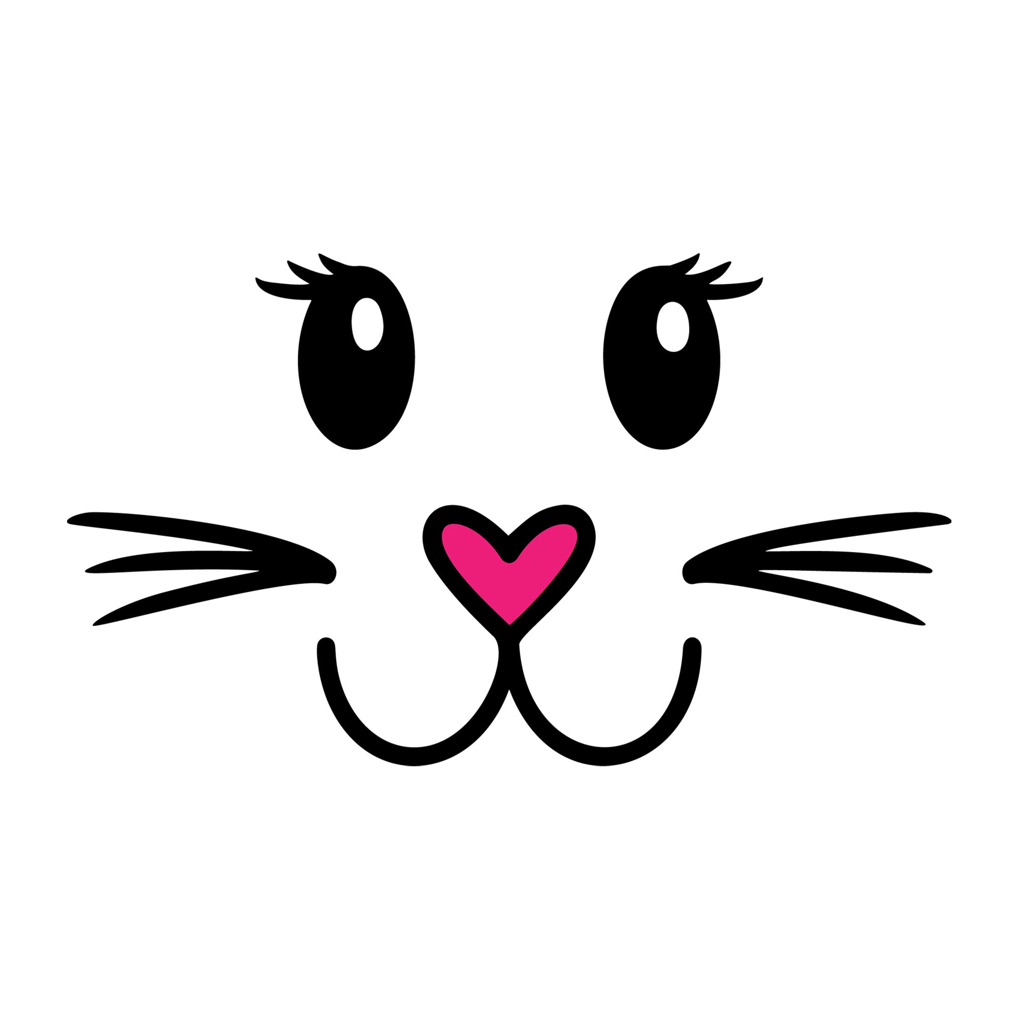 Bunny Face SVG design for Cricut, Silhouette, laser cutting, vinyl, sublimation, Easter crafts, and DIY projects.