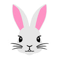 Bunny Face SVG design for Cricut, Silhouette, laser cutting, vinyl, sublimation, Easter crafts, and DIY projects.