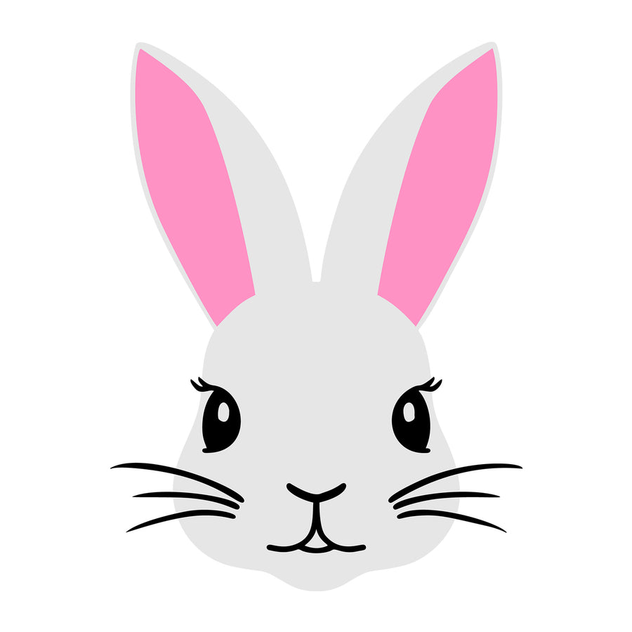 Bunny Face SVG design for Cricut, Silhouette, laser cutting, vinyl, sublimation, Easter crafts, and DIY projects.