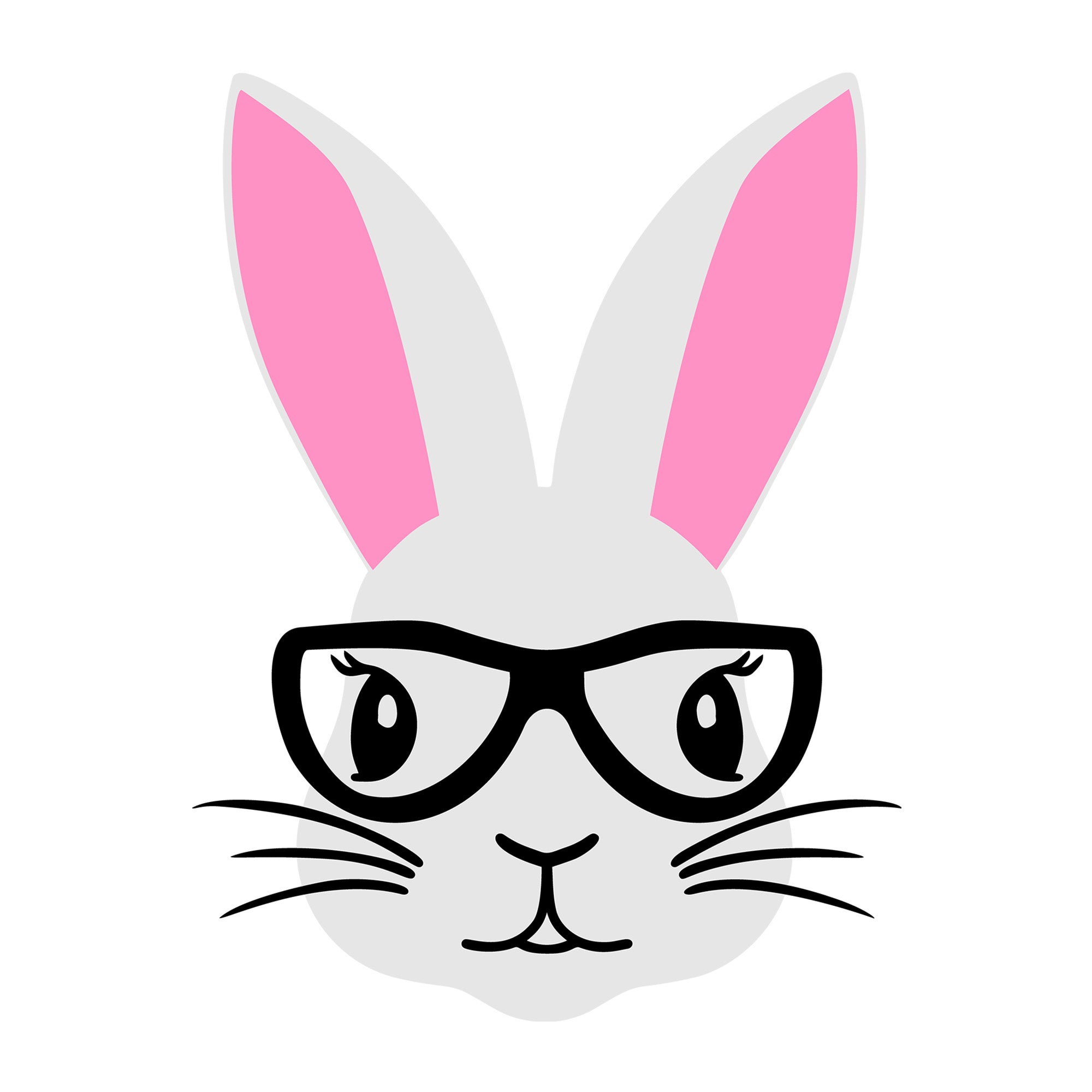 Bunny Face SVG design for Cricut, Silhouette, laser cutting, vinyl, sublimation, Easter crafts, and DIY projects.