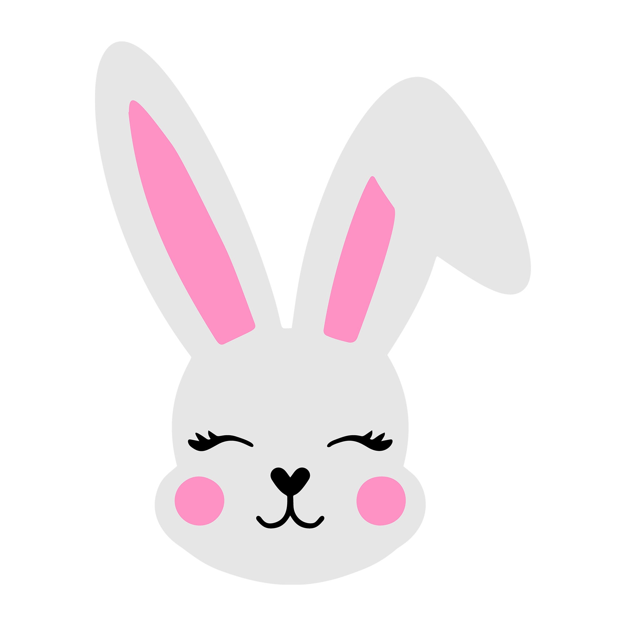 Bunny Face SVG design for Cricut, Silhouette, laser cutting, vinyl, sublimation, Easter crafts, and DIY projects.