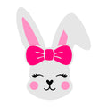Bunny Face SVG design for Cricut, Silhouette, laser cutting, vinyl, sublimation, Easter crafts, and DIY projects.