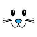 Bunny Face SVG design for Cricut, Silhouette, laser cutting, vinyl, sublimation, Easter crafts, and DIY projects.