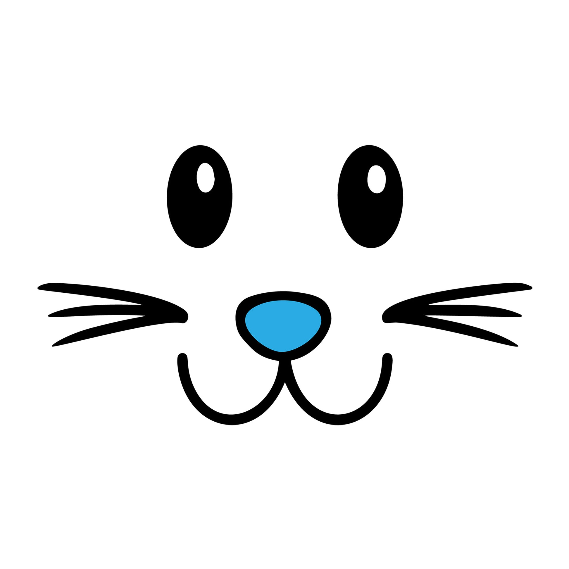 Bunny Face SVG design for Cricut, Silhouette, laser cutting, vinyl, sublimation, Easter crafts, and DIY projects.