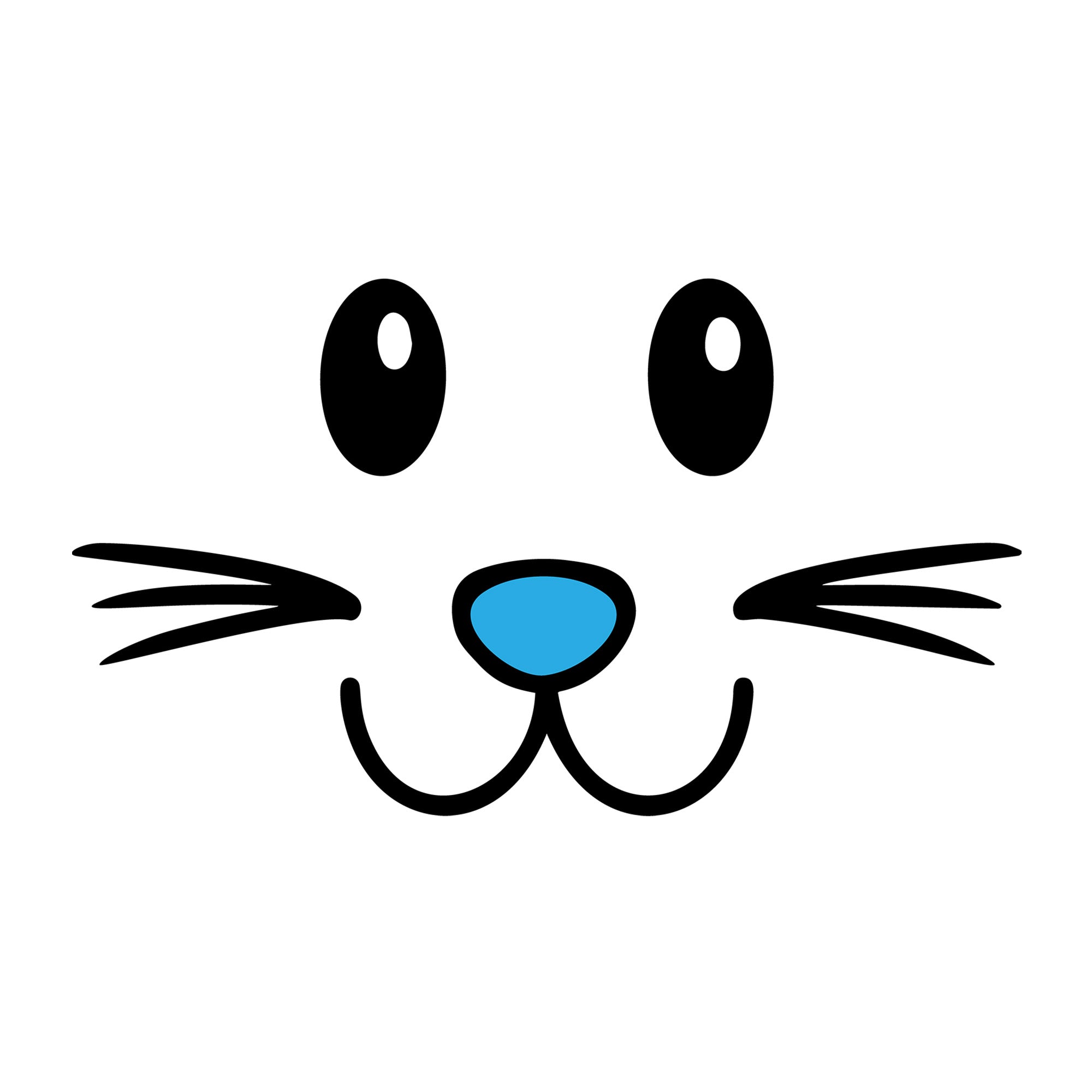 Bunny Face SVG design for Cricut, Silhouette, laser cutting, vinyl, sublimation, Easter crafts, and DIY projects.