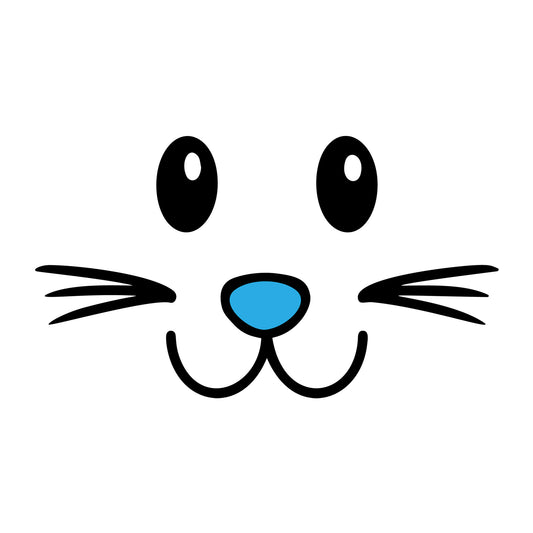 Bunny Face SVG design for Cricut, Silhouette, laser cutting, vinyl, sublimation, Easter crafts, and DIY projects.
