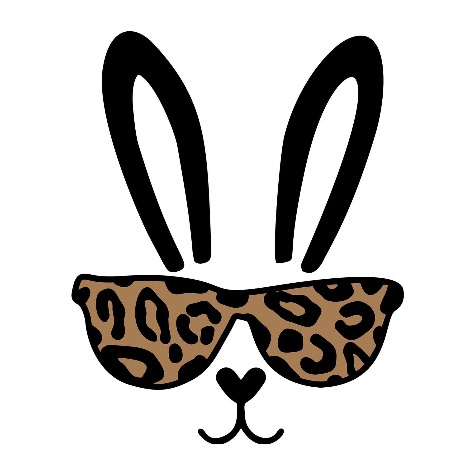 Bunny Face SVG design for Cricut, Silhouette, laser cutting, vinyl, sublimation, Easter crafts, and DIY projects.