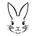 Bunny Face SVG design for Cricut, Silhouette, laser cutting, vinyl, sublimation, Easter crafts, and DIY projects.
