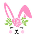 Bunny Face SVG design for Cricut, Silhouette, laser cutting, vinyl, sublimation, Easter crafts, and DIY projects.