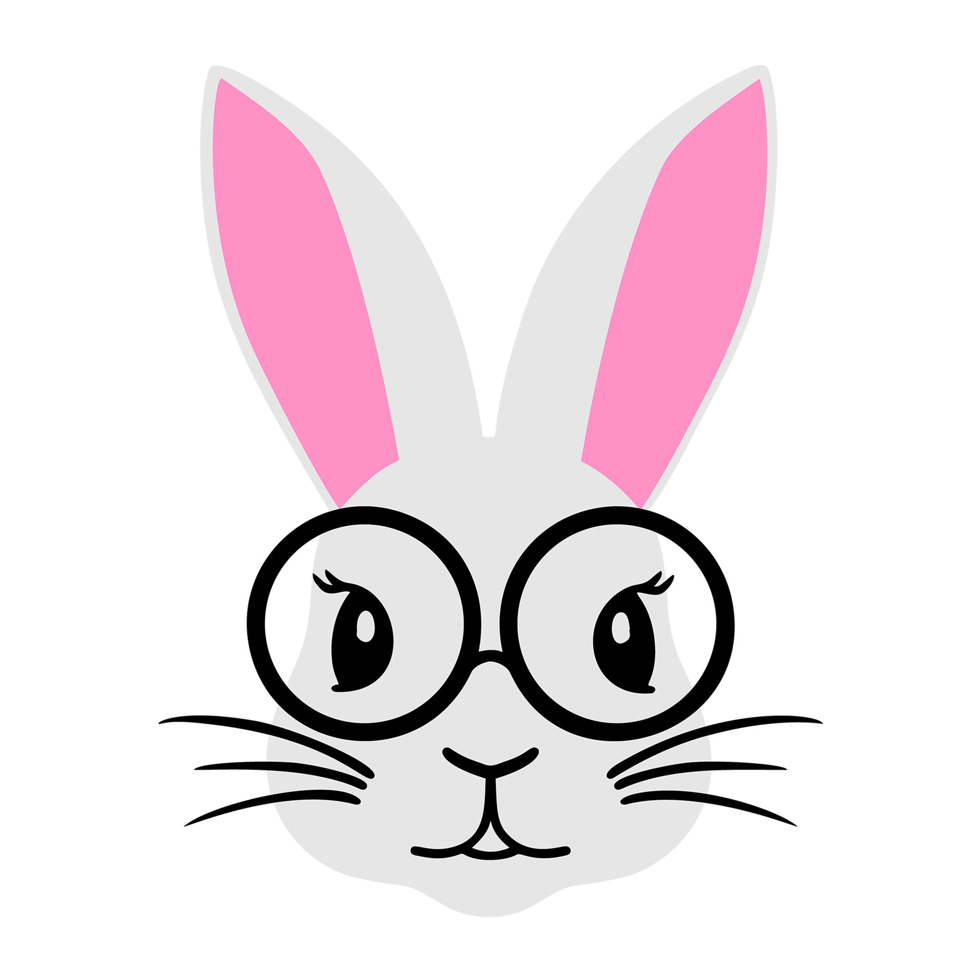 Bunny Face SVG design for Cricut, Silhouette, laser cutting, vinyl, sublimation, Easter crafts, and DIY projects.
