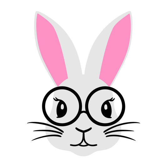 Bunny Face SVG design for Cricut, Silhouette, laser cutting, vinyl, sublimation, Easter crafts, and DIY projects.