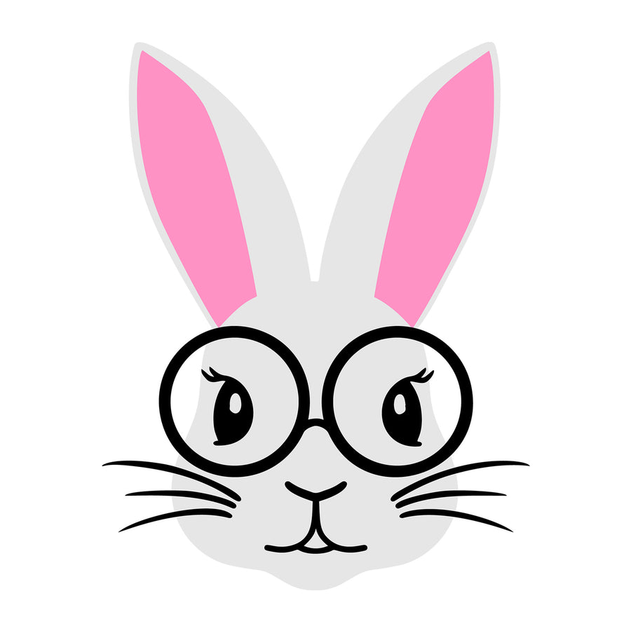 Bunny Face SVG design for Cricut, Silhouette, laser cutting, vinyl, sublimation, Easter crafts, and DIY projects.