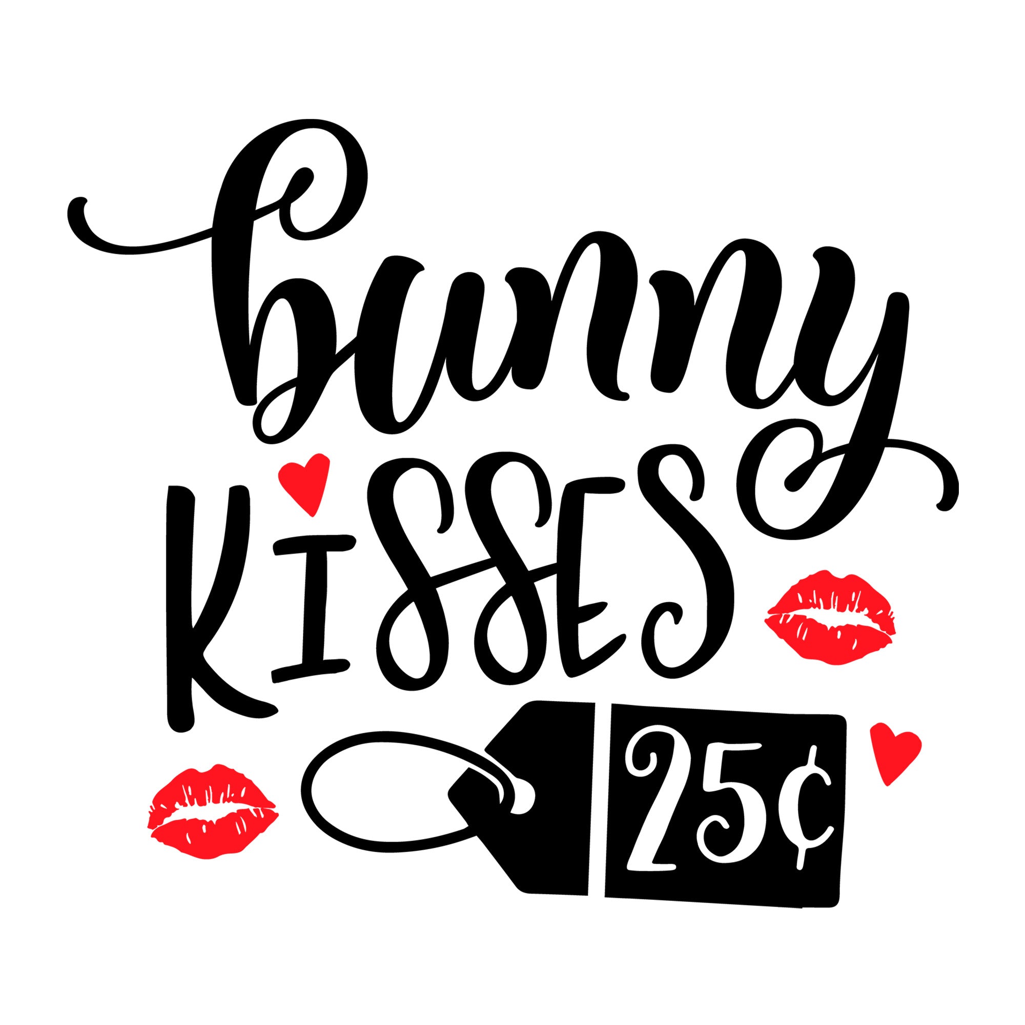 Bunny kisses 25 cent SVG