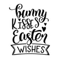 Bunny kisses Easter wishes SVG
