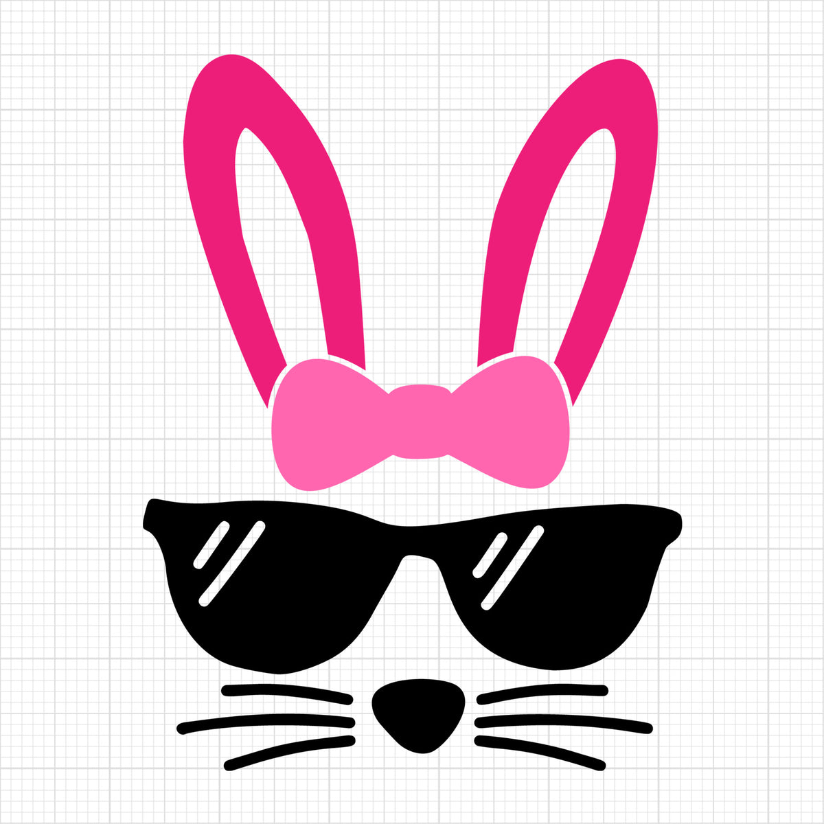 Bunny with sunglasses pink