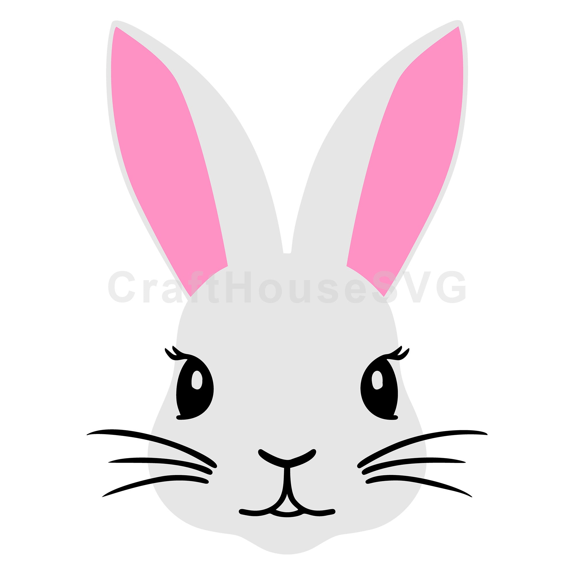 Basic Easter Bunny Face SVG