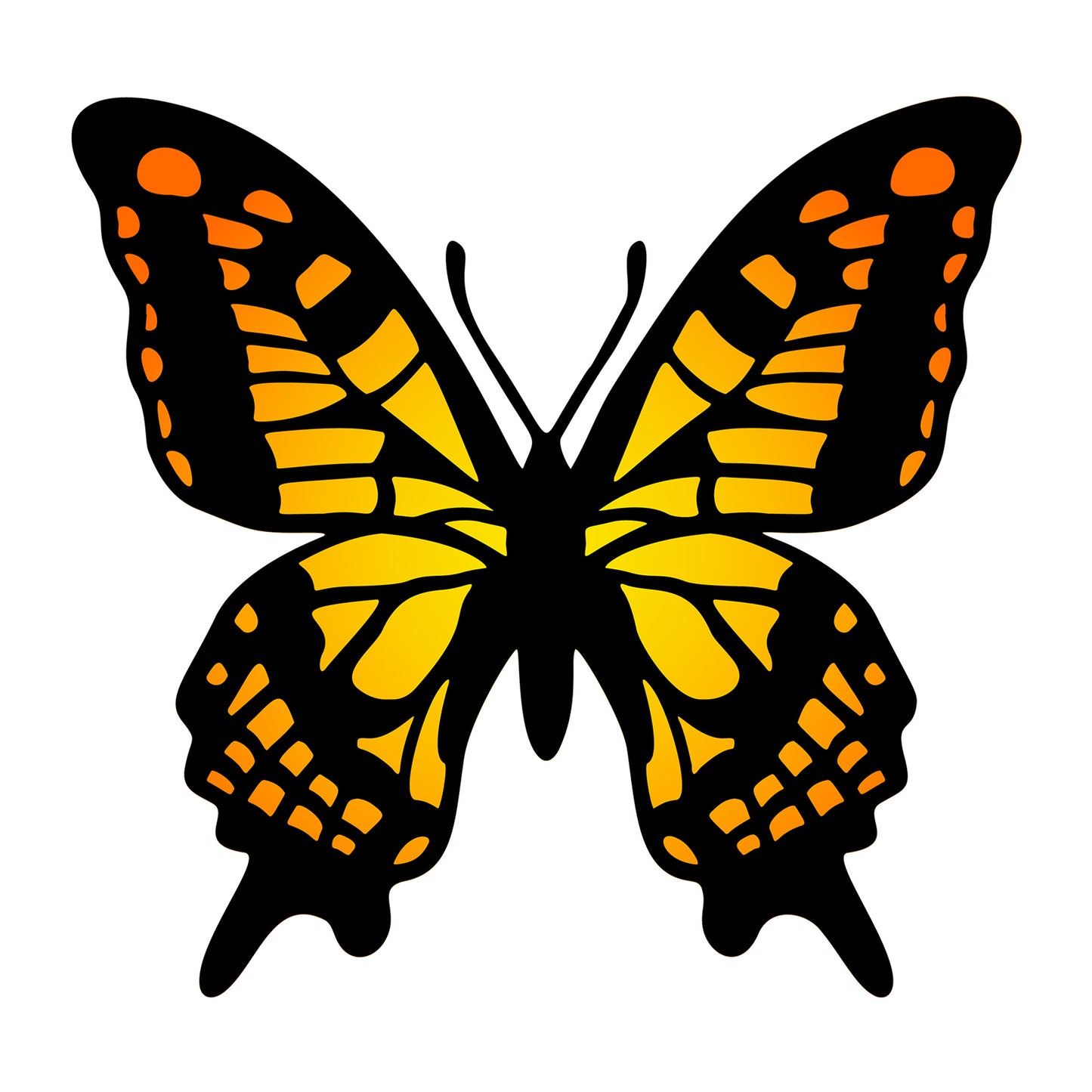 Butterfly SVG design for Cricut, Silhouette, laser cutting, vinyl, sublimation, and craft projects.