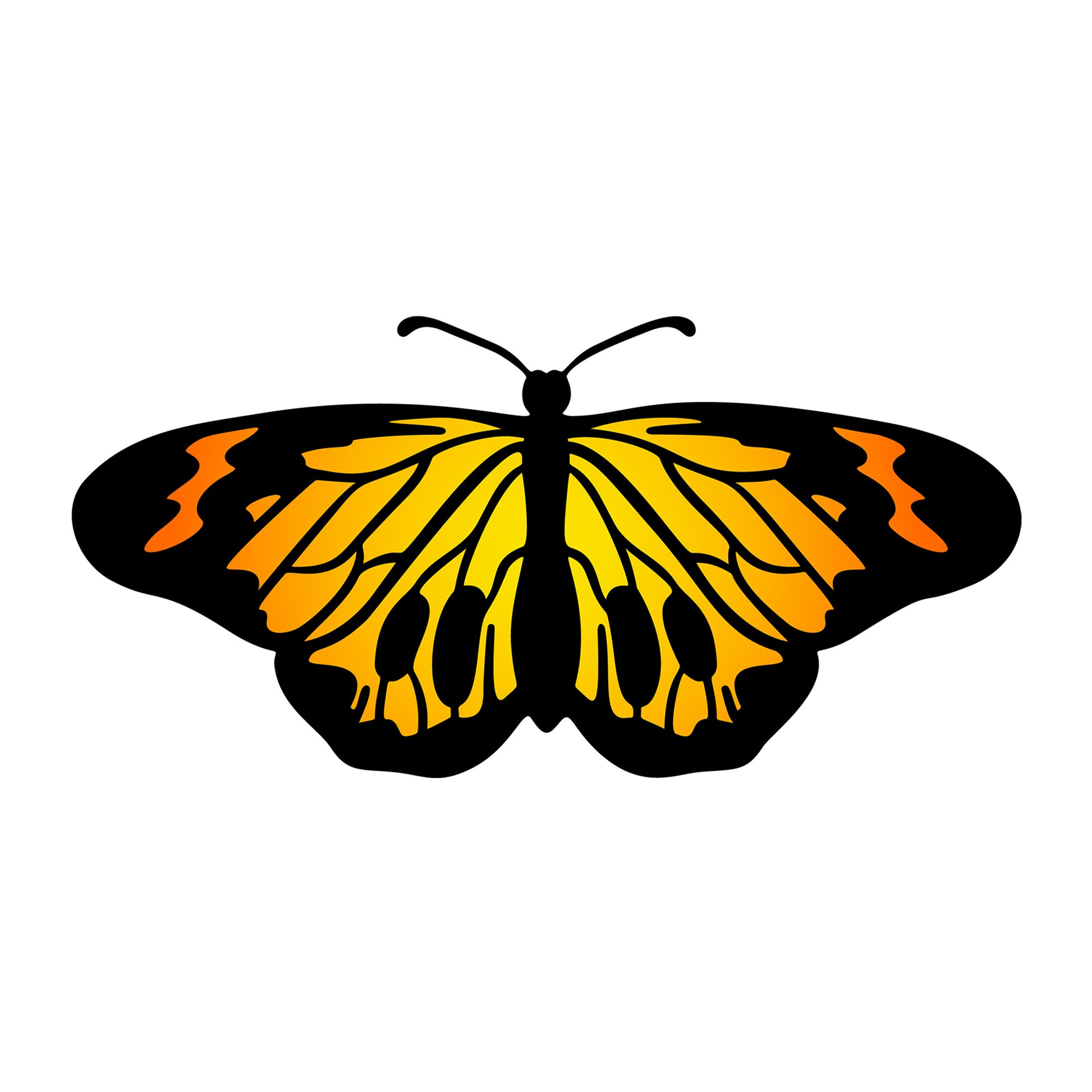 Butterfly SVG design for Cricut, Silhouette, laser cutting, vinyl, sublimation, and craft projects.