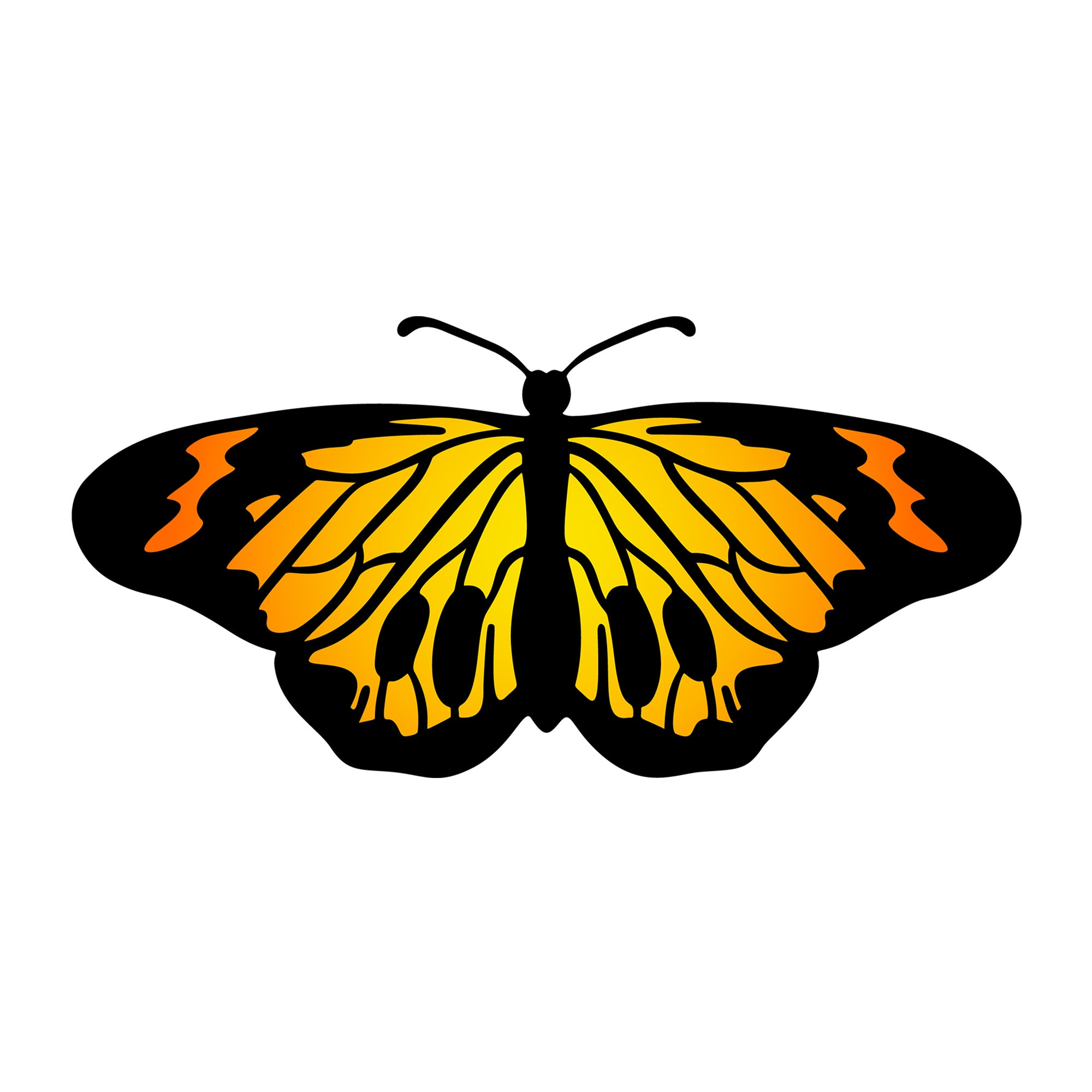 Butterfly SVG design for Cricut, Silhouette, laser cutting, vinyl, sublimation, and craft projects.
