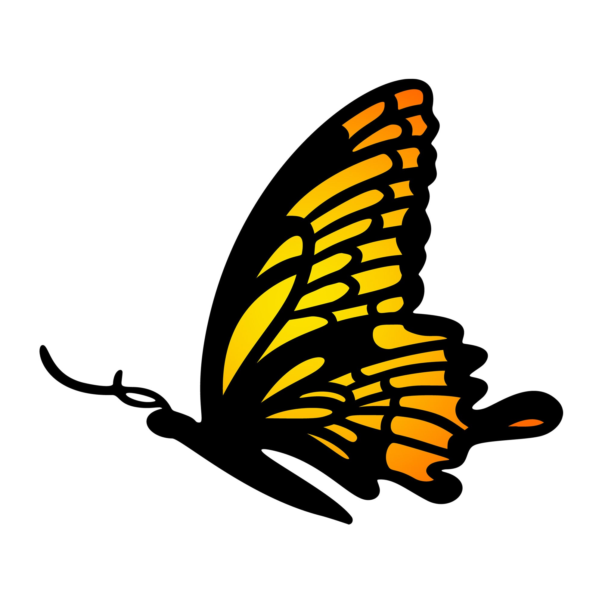 Butterfly SVG design for Cricut, Silhouette, laser cutting, vinyl, sublimation, and craft projects.