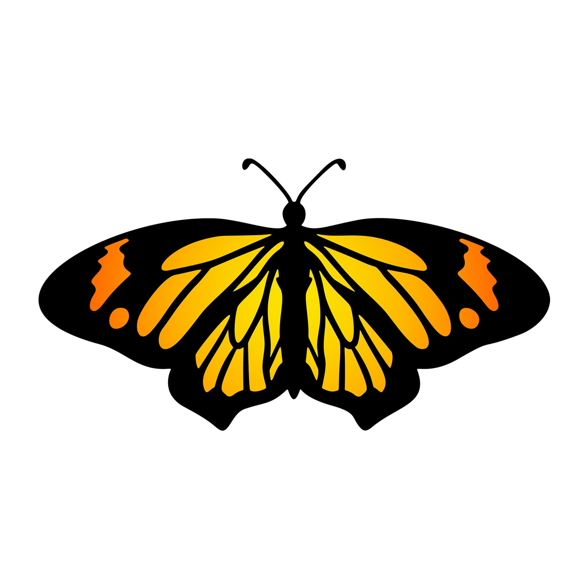 Butterfly SVG design for Cricut, Silhouette, laser cutting, vinyl, sublimation, and craft projects.