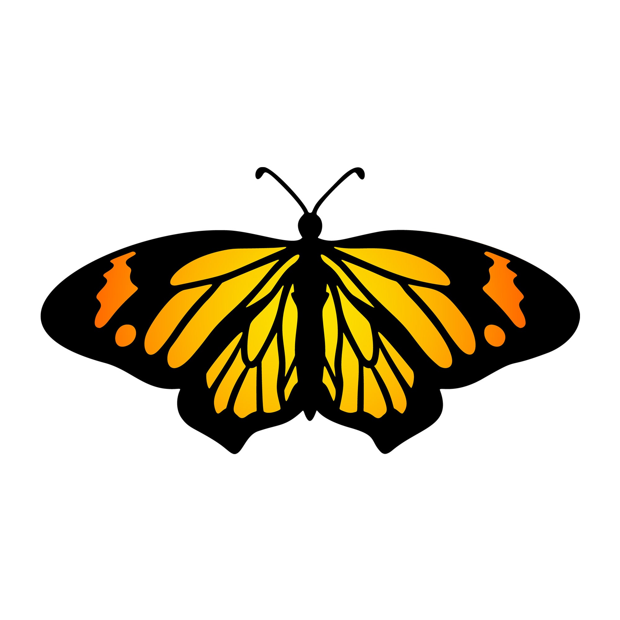 Butterfly SVG design for Cricut, Silhouette, laser cutting, vinyl, sublimation, and craft projects.