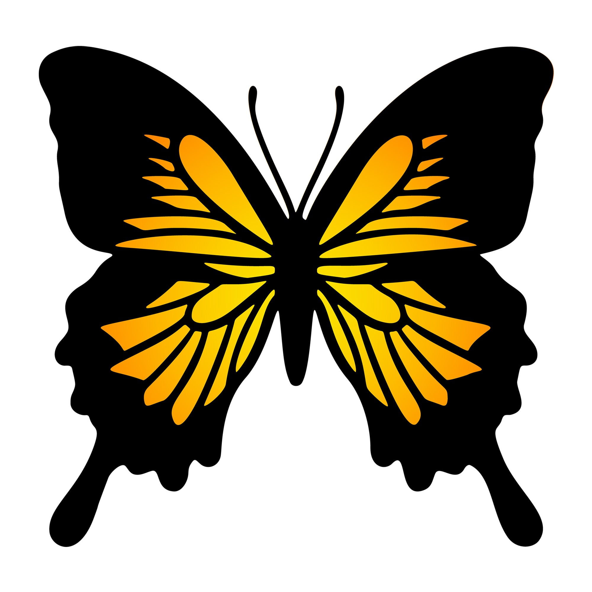 Butterfly SVG design for Cricut, Silhouette, laser cutting, vinyl, sublimation, and craft projects.