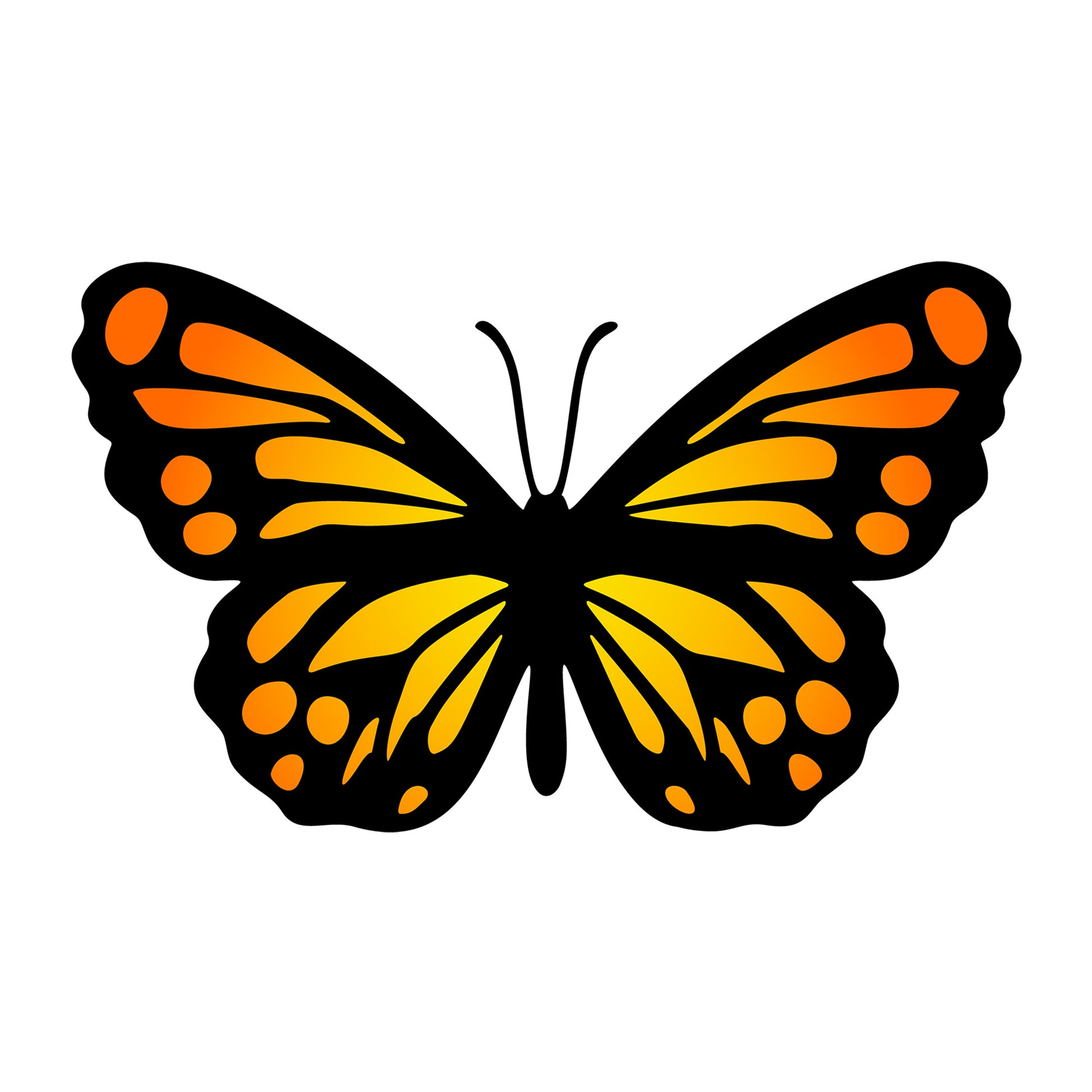 Butterfly SVG design for Cricut, Silhouette, laser cutting, vinyl, sublimation, and craft projects.