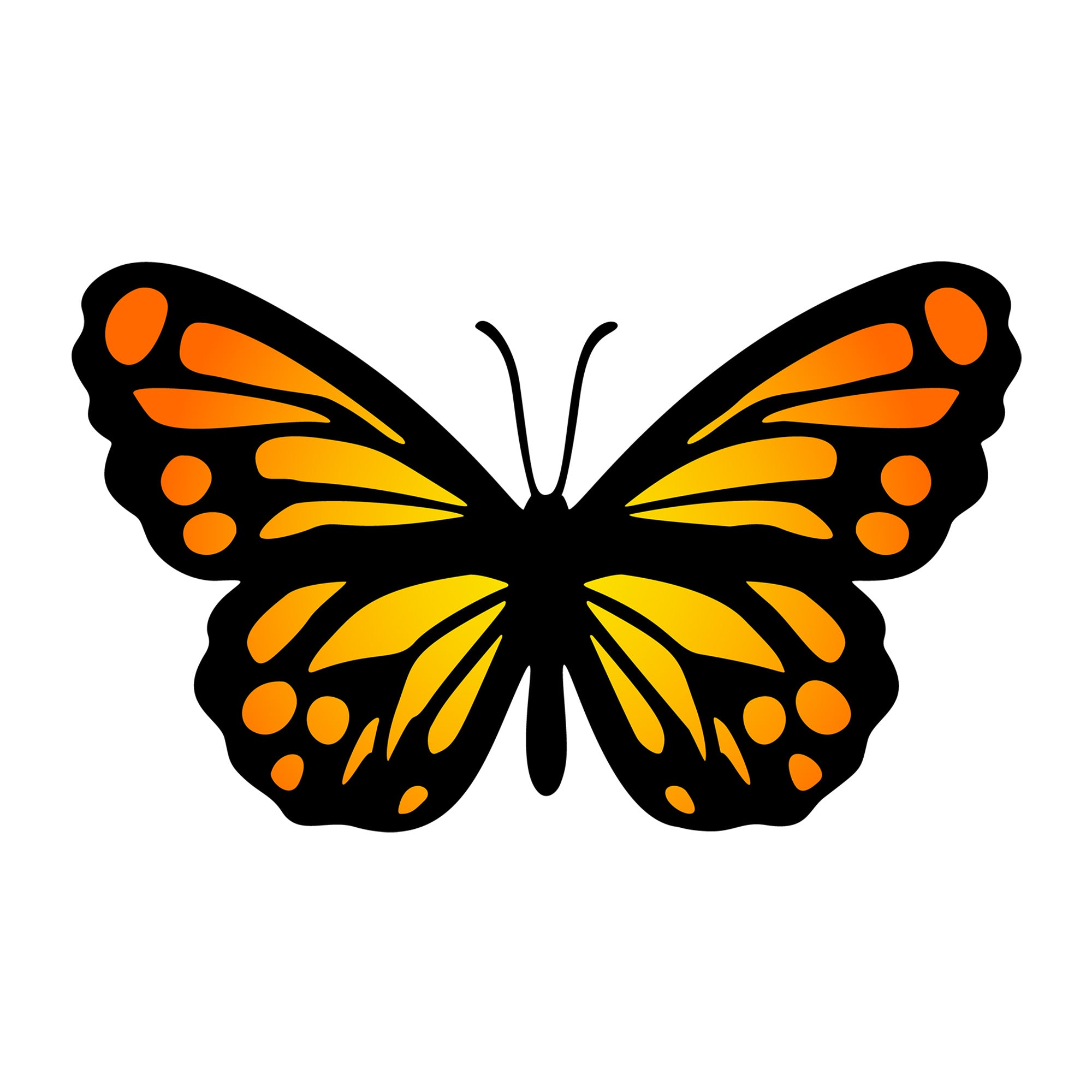 Butterfly SVG design for Cricut, Silhouette, laser cutting, vinyl, sublimation, and craft projects.