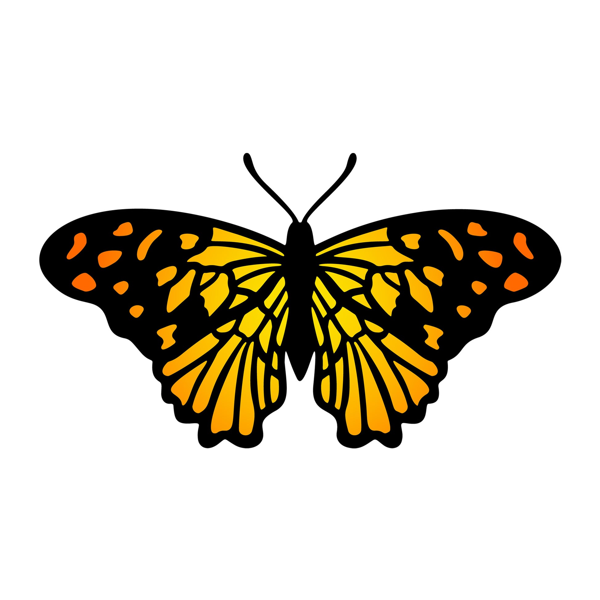 Butterfly SVG design for Cricut, Silhouette, laser cutting, vinyl, sublimation, and craft projects.