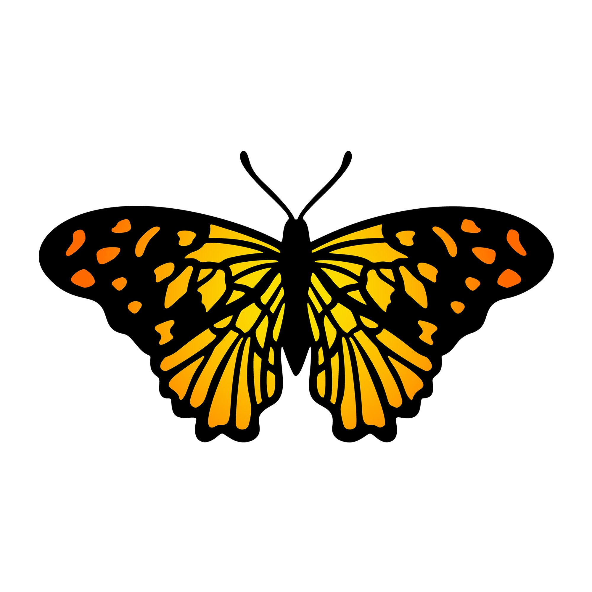 Butterfly SVG design for Cricut, Silhouette, laser cutting, vinyl, sublimation, and craft projects.