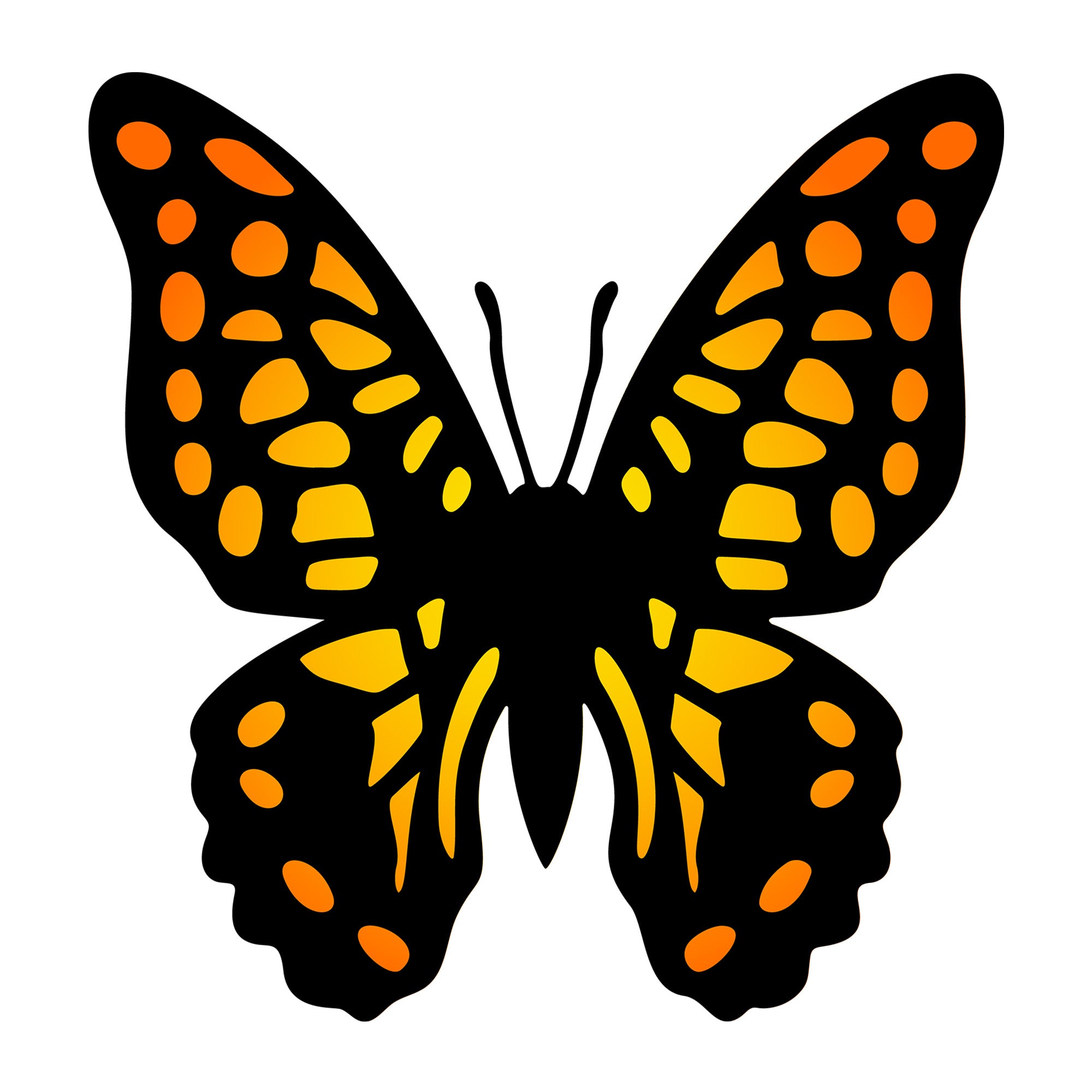 Butterfly SVG design for Cricut, Silhouette, laser cutting, vinyl, sublimation, and craft projects.