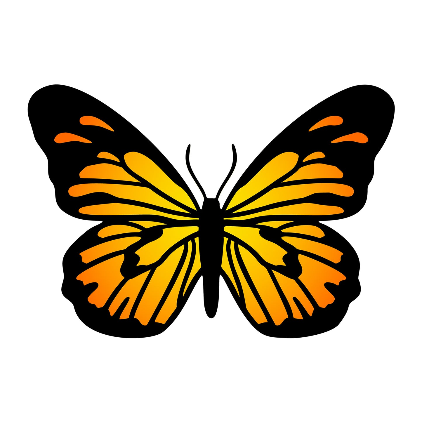 Butterfly SVG design for Cricut, Silhouette, laser cutting, vinyl, sublimation, and craft projects.