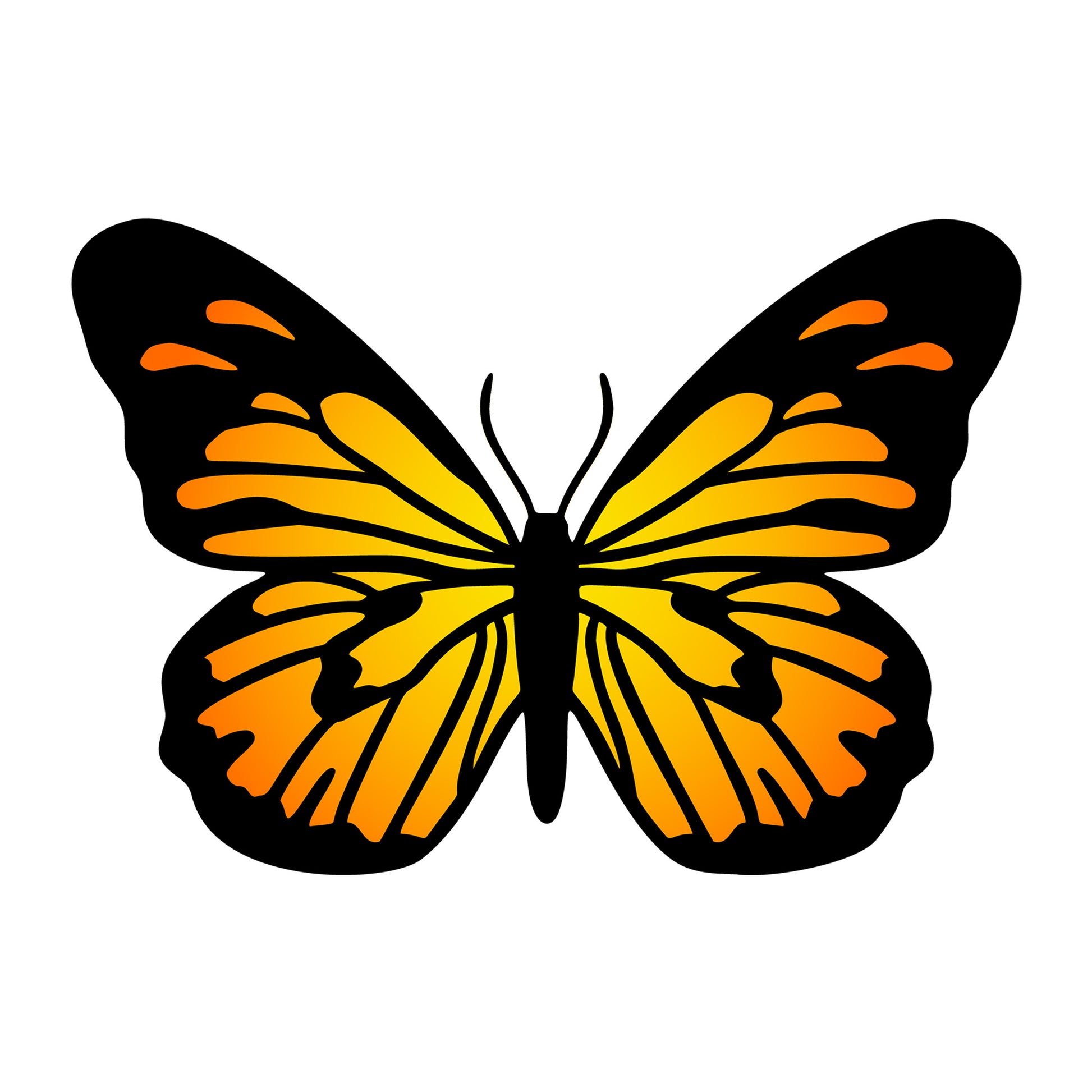Butterfly SVG design for Cricut, Silhouette, laser cutting, vinyl, sublimation, and craft projects.