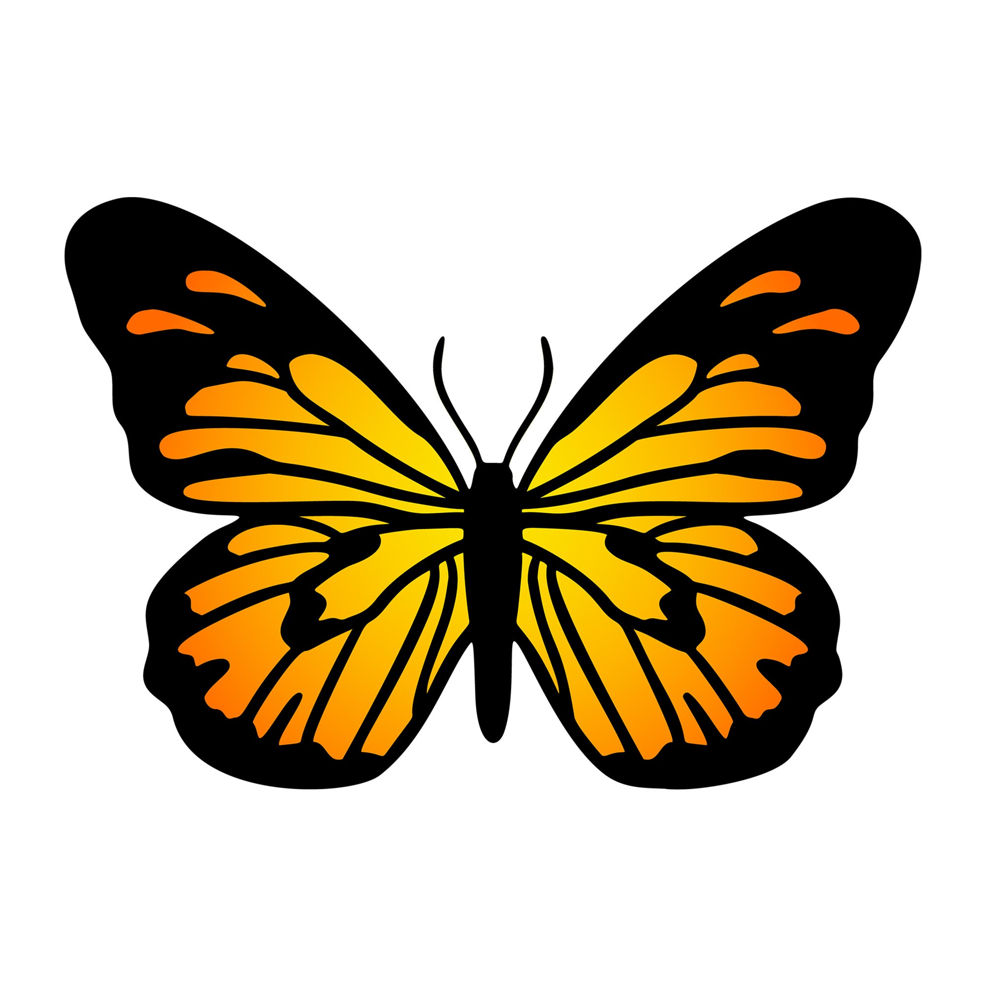 Butterfly SVG design for Cricut, Silhouette, laser cutting, vinyl, sublimation, and craft projects.