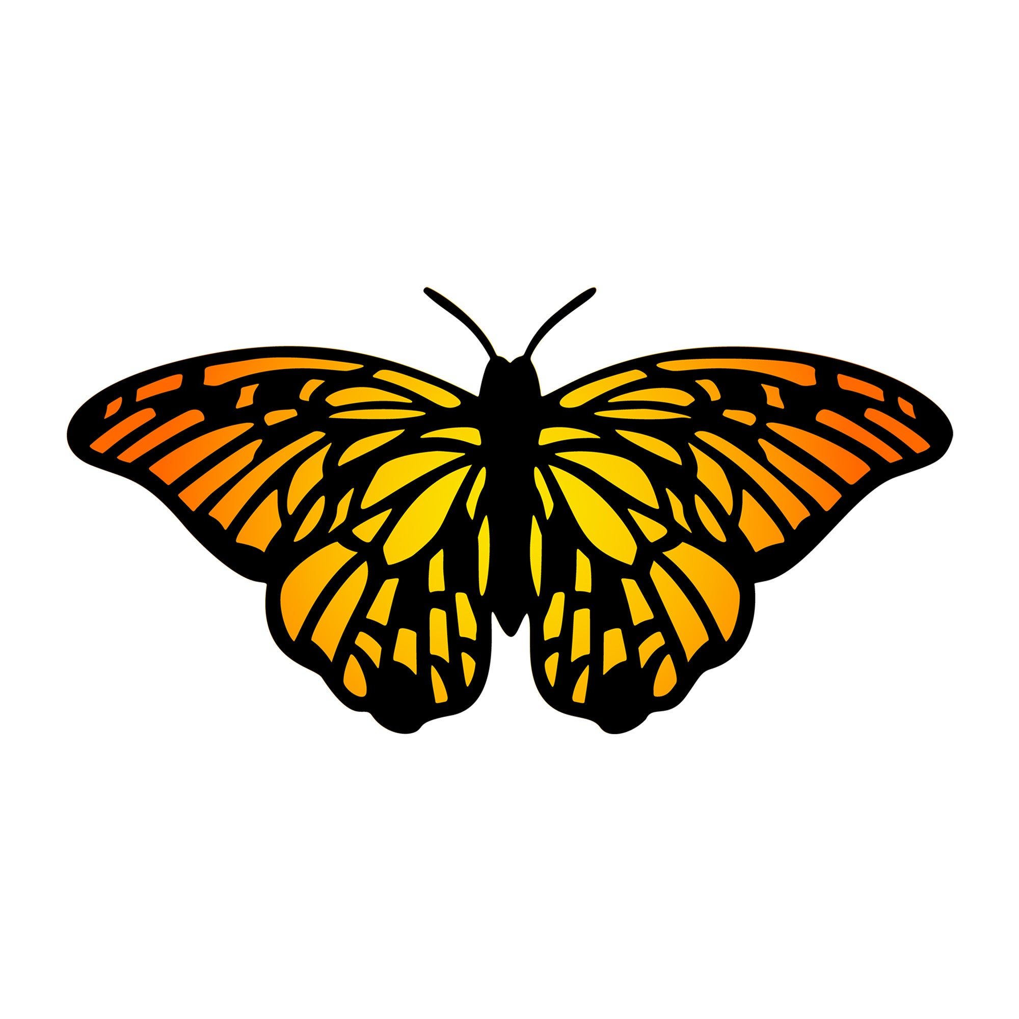 Butterfly SVG design for Cricut, Silhouette, laser cutting, vinyl, sublimation, and craft projects.