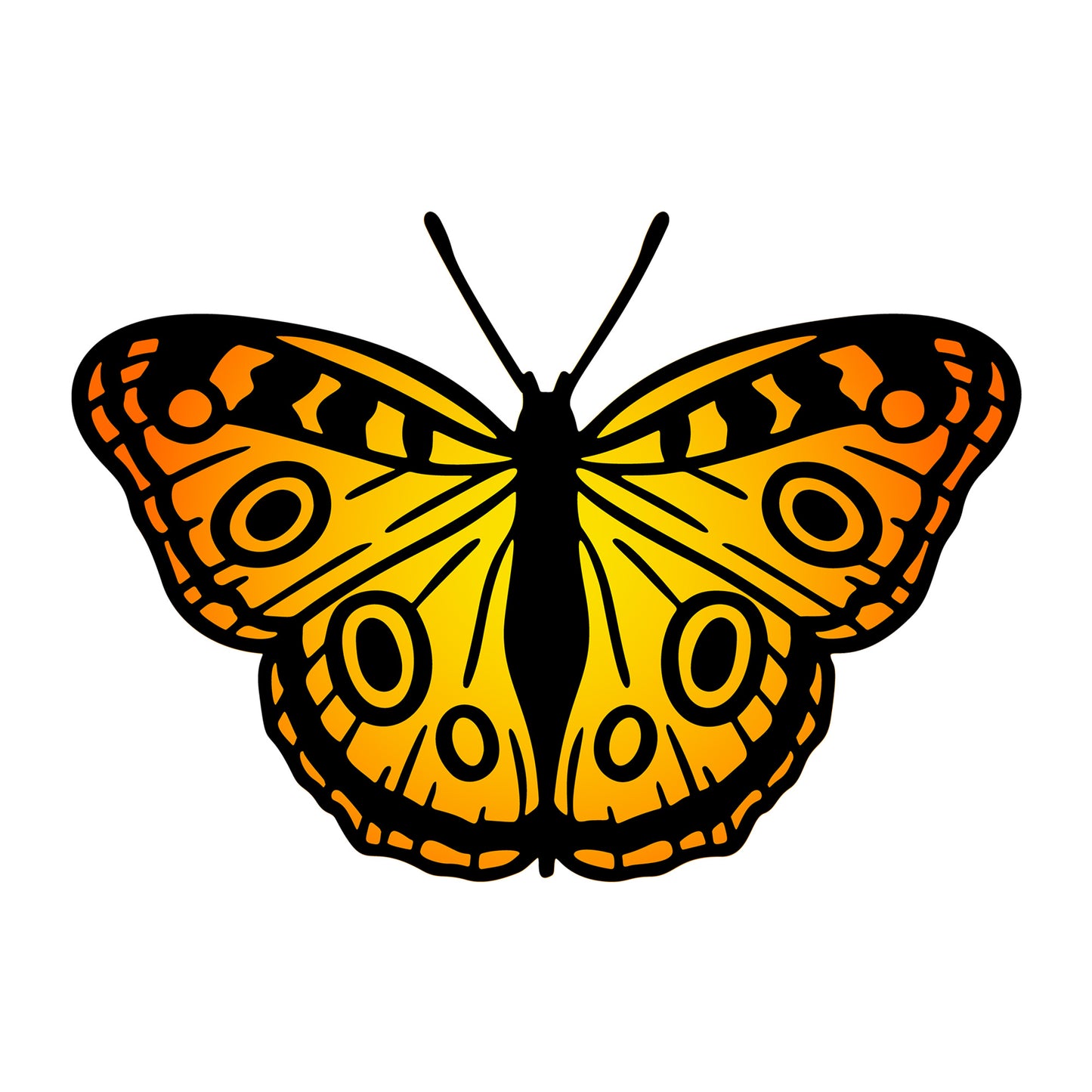 Butterfly SVG design for Cricut, Silhouette, laser cutting, vinyl, sublimation, and craft projects.